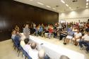 O governador Carlos Massa Ratinho Junior esteve neste sábado (12) em Matinhos, no Litoral do Estado
