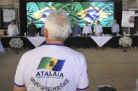 Entre asfalto, recape e urbanização foram feitos 105,15 km de obras em municípios da AMUSEP, disse Ortega em discurso em Atalaia