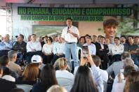 Governador assina ordem de serviço para construção de sede da UFPR e inaugura pavimento da Avenida da Amizade  em Jandaia do Su