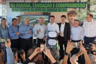 Governador assina ordem de serviço para construção de sede da UFPR e inaugura pavimento da Avenida da Amizade  em Jandaia do Su
