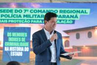 Governador inaugura sede do Comando Regional da PMPR e anuncia reforço na segurança em Pato Branco
