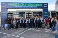 Frota da RMC ganha 46 novos ônibus com ar-condicionado e câmera de segurança