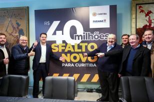 Governador libera R$ 40 milhões para asfalto e revitalização de Ruas de Curitiba