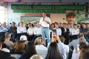 Governador assina ordem de serviço para construção de sede da UFPR e inaugura pavimento da Avenida da Amizade  em Jandaia do Su