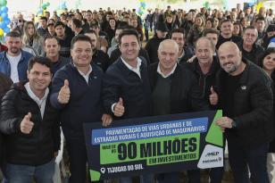 Ratinho Junior libera R$ 90,7 milhões para pavimentação de estrada turística e outras obras em Tijucas do Sul