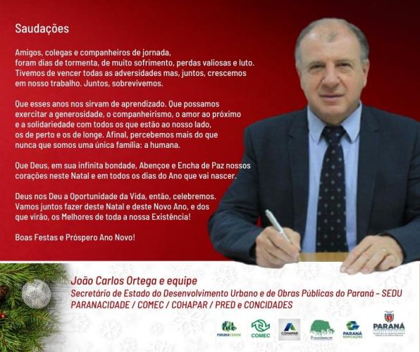 Mensagem de fim de ano.