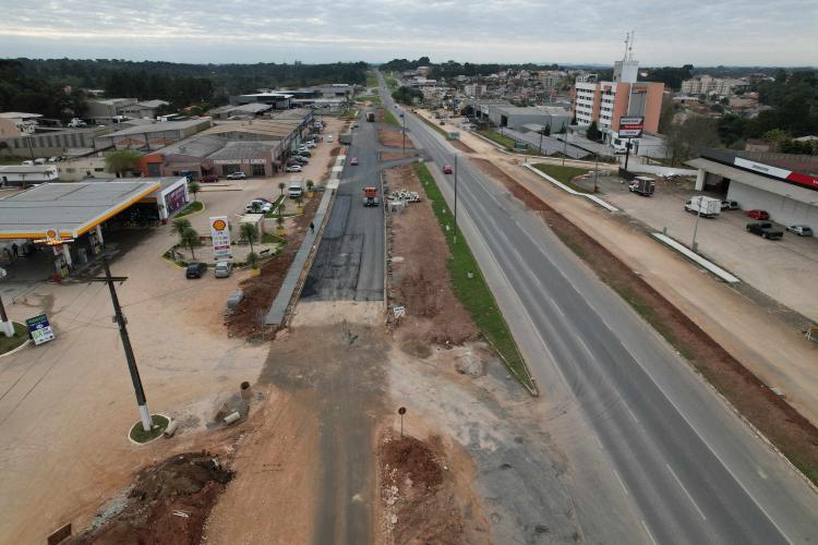 Chega a 55% de execução obra do Binário de acesso a Campo Largo, na Grande Curitiba