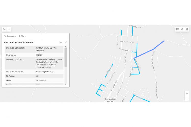 Painel mostra em tempo real os investimentos do Programa Asfalto Novo, Vida Nova