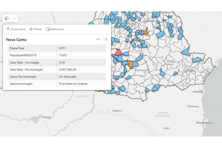 Painel mostra em tempo real os investimentos do Programa Asfalto Novo, Vida Nova