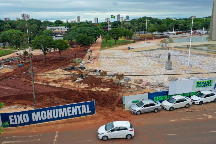 Mais de metade das obras do Eixo Monumental de Maringá já foi concluída