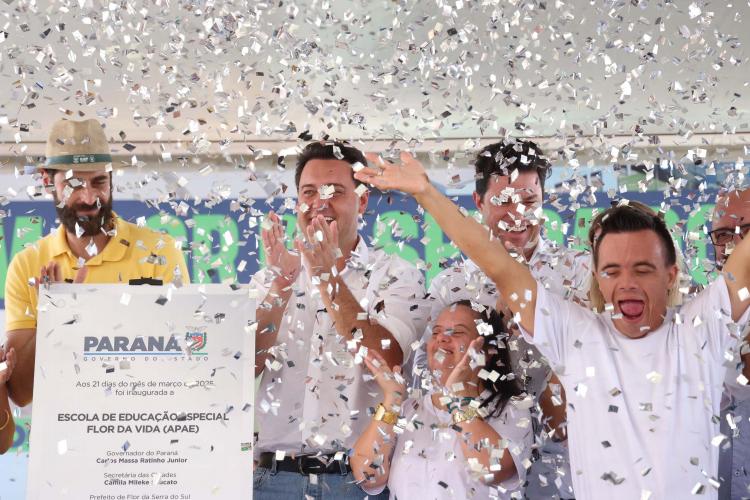 Fim do improviso: Ratinho Junior inaugura nova APAE de Flor da Serra do Sul