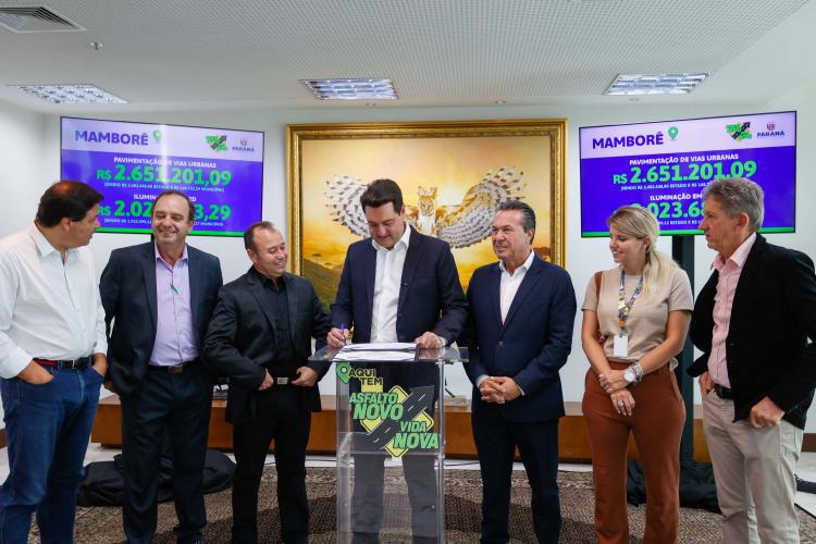 Ratinho Junior libera mais R$ 33,6 milhões para nove cidades