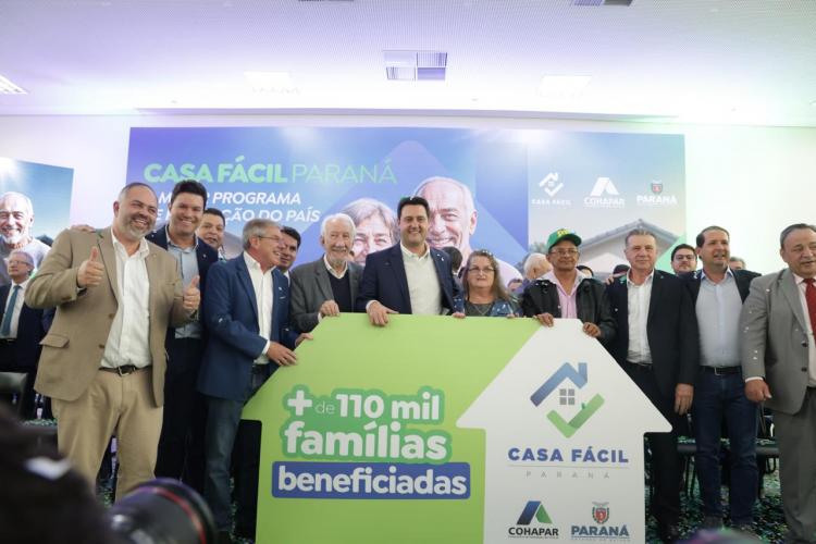 Casa Fácil Paraná chega a 110 mil famílias beneficiadas e investirá mais R$ 1,5 bilhão