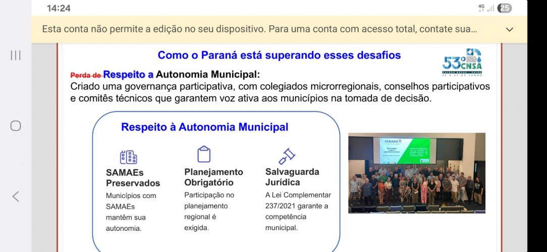 O 53º Congresso Nacional de Saneamento da Assemae, em Caldas Novas, tem representantes do Paranacidade e SECID