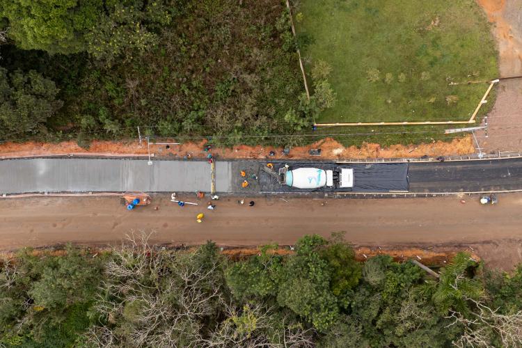 Obra da nova ligação entre Mandirituba e São José dos Pinhais entra na concretagem