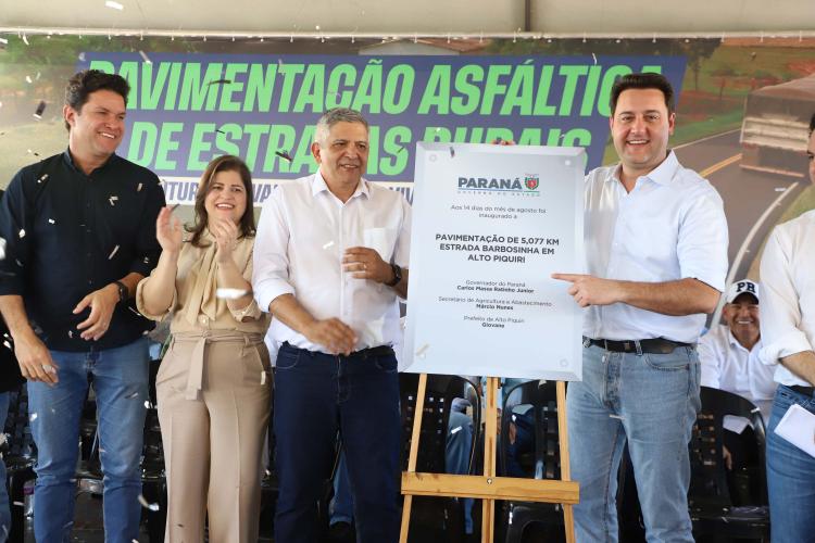 Estado investe R$ 5,9 milhões e pavimenta Estrada usada por produtores rurais de Alto Piquiri