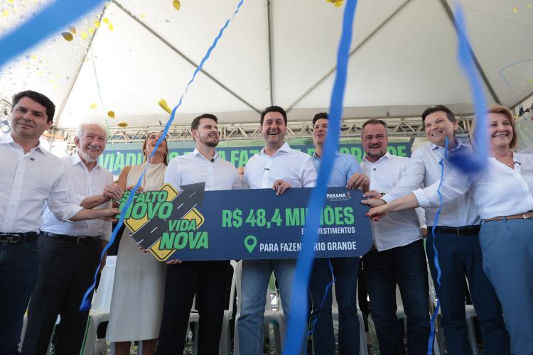 Estado libera R$ 48 milhões pelo Asfalto Novo, Vida Nova para Fazenda Rio Grande