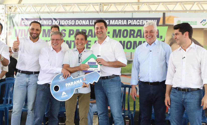 Ratinho Junior inaugura Condomínio do Idoso de Campo Mourão com 40 casas