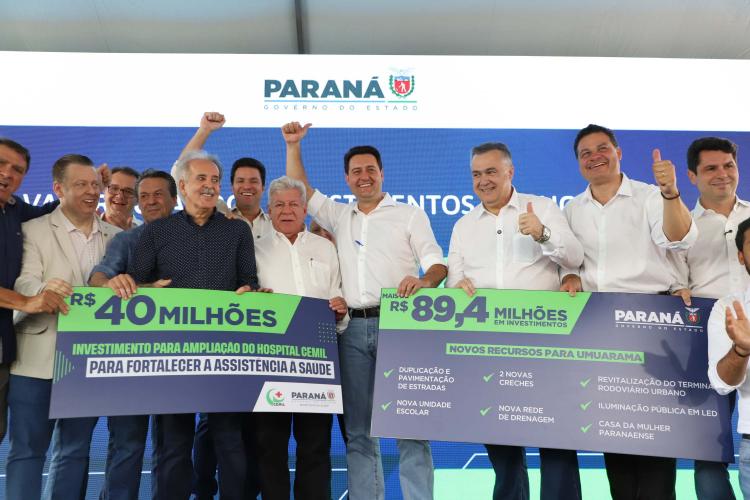 Governador anuncia R$ 90 milhões em novos investimentos para Umuarama