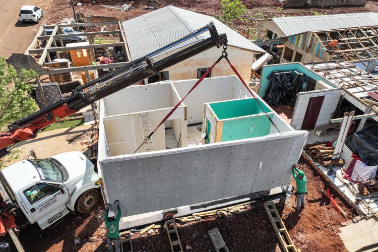 Cinco casas novas estão em construção em Rio Bonito do Iguaçu