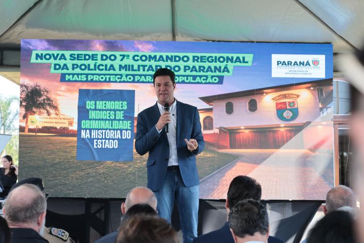 Governador inaugura sede do Comando Regional da PMPR e anuncia reforço na segurança em Pato Branco