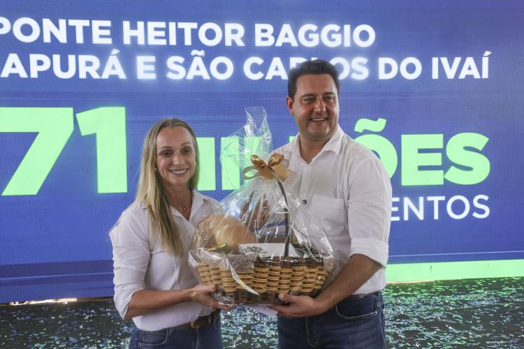 Fim da balsa: Ratinho Junior lança obra da ponte entre Japurá e São Carlos do Ivaí