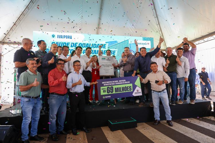 Governador anuncia R$ 35,9 milhões para infraestrutura urbana e rural de Ivaiporã