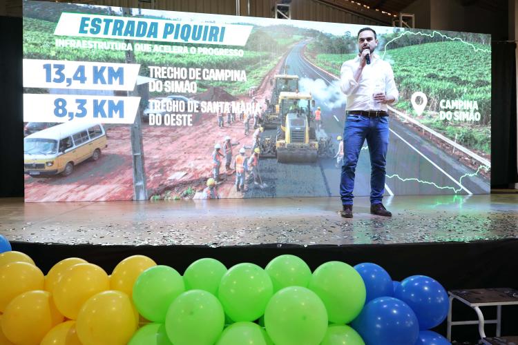 Governador libera R$ 44,3 milhões para pavimentação entre Campina do Simão e Santa Maria do Oeste