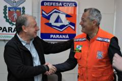 Ortega visita a Coordenadoria Estadual de Proteção e Defesa Civil do Paraná e elogia o trabalho