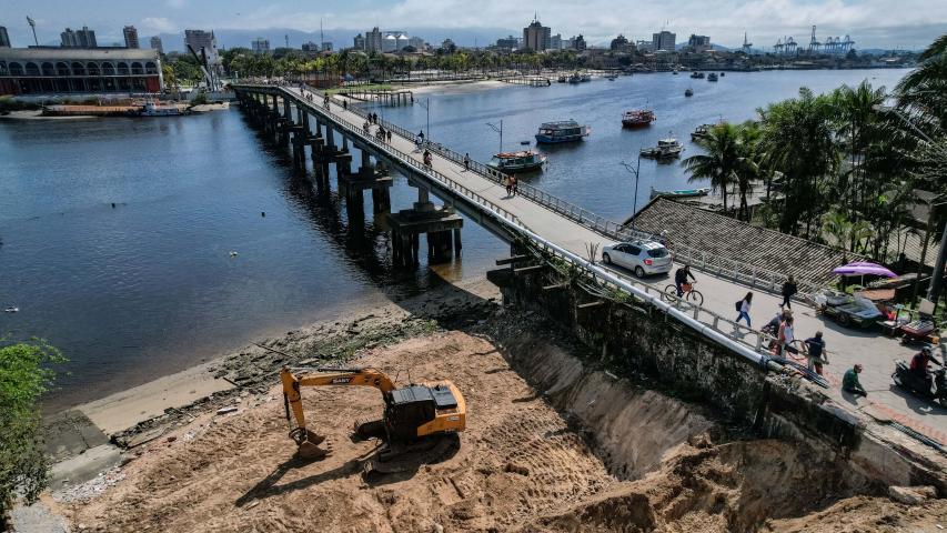 Construção da Nova Ponte da Ilha dos Valadares, em Paranaguá, está em andamento