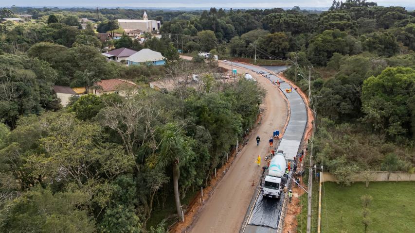 Obra da nova ligação entre Mandirituba e São José dos Pinhais entra na concretagem