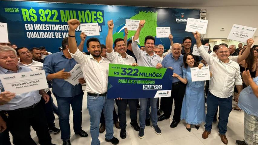 Em Umuarama, Estado autoriza licitações que somam R$ 322 milhões para 21 Municípios
