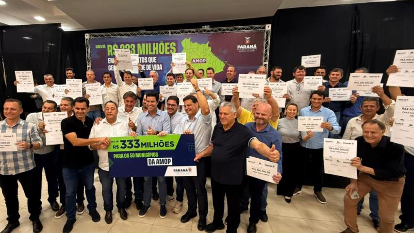 Governo do Estado anuncia mais de R$ 333 milhões para 50 cidades da região Oeste