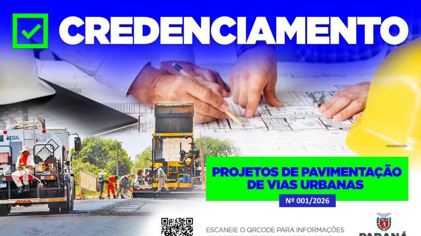 Pavimentação Urbana: Empresas de engenharia e arquitetura podem se credenciar para prestação de serviços de elaboração de projetos