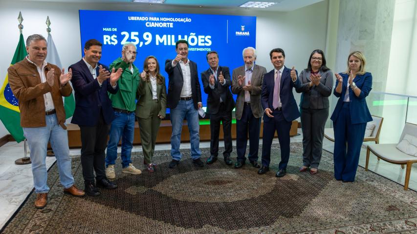 Ratinho Junior confirma R$ 372,5 milhões para 12 municípios de sete regiões
