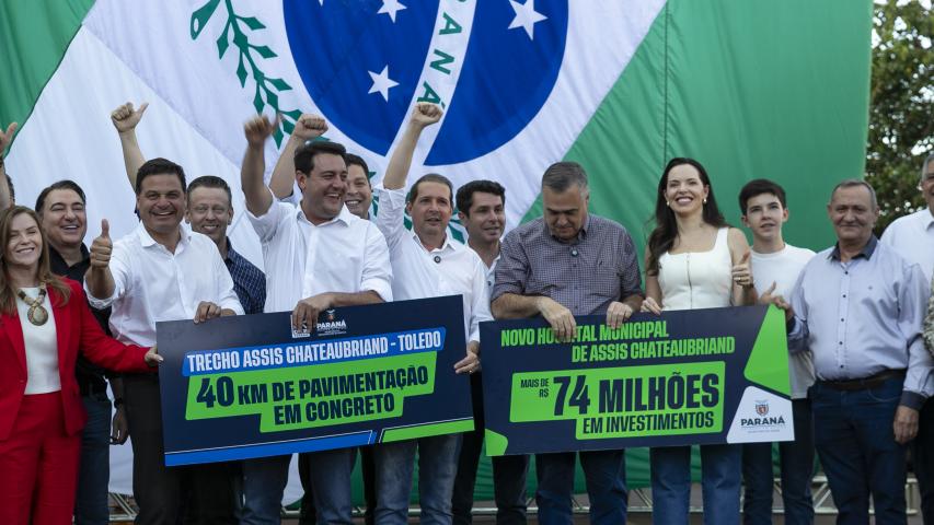 Ratinho Junior libera R$ 386 milhões em investimentos para Assis Chateaubriand