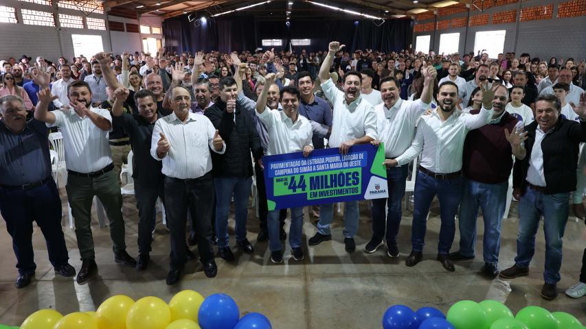 Governador libera R$ 44,3 milhões para pavimentação entre Campina do Simão e Santa Maria do Oeste