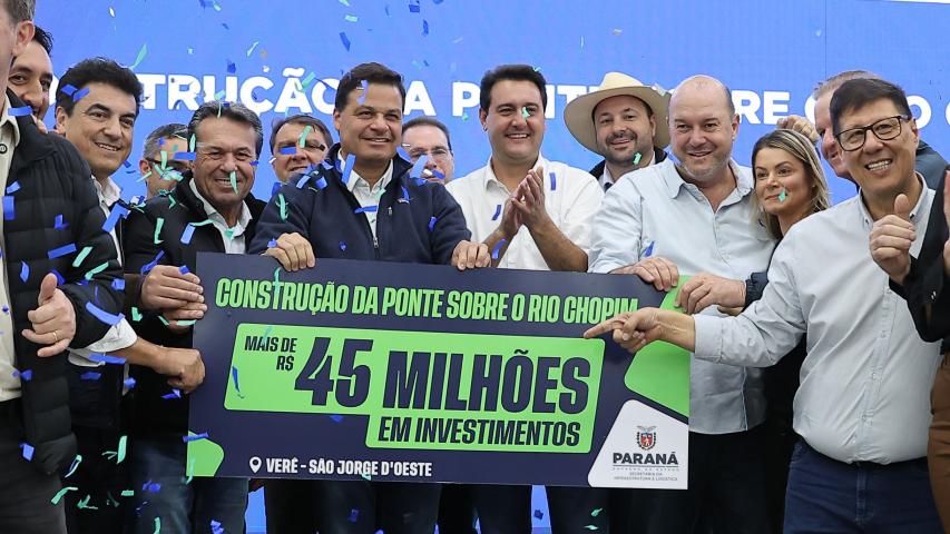 Verê e São Jorge d'Oeste vão receber do Estado mais de R$ 55,9 milhões em obras